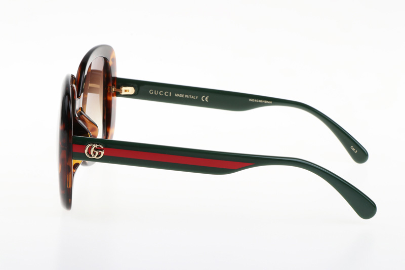 GG0713S Sunglasses In Tortoise Green