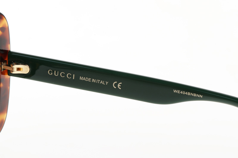 GG0713S Sunglasses In Tortoise Green