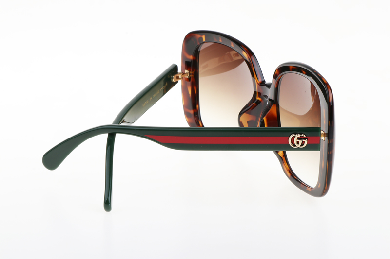 GG0713S Sunglasses In Tortoise Green
