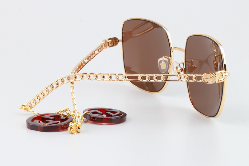 GG0724S Sunglasses Gold Brown