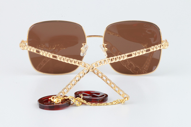 GG0724S Sunglasses Gold Brown