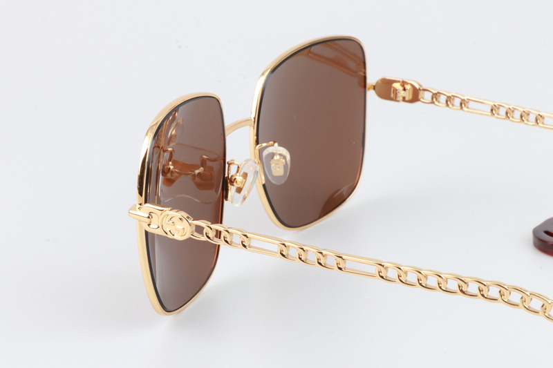 GG0724S Sunglasses Gold Brown