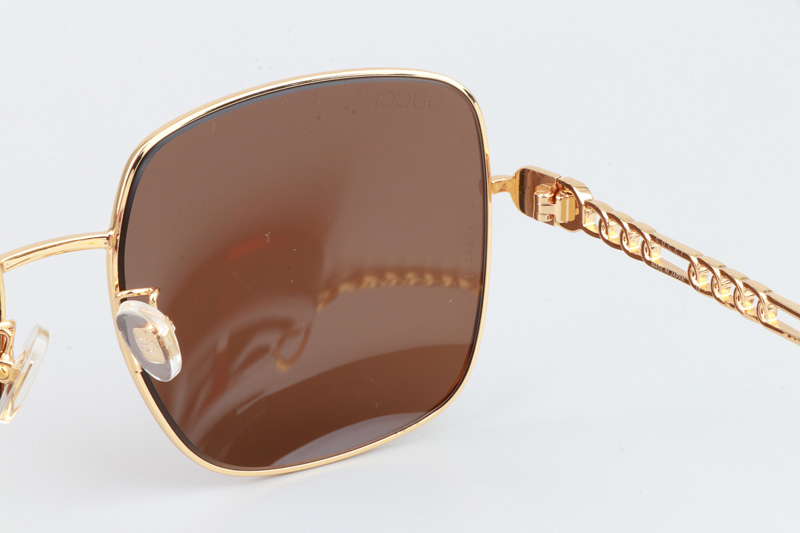 GG0724S Sunglasses Gold Brown