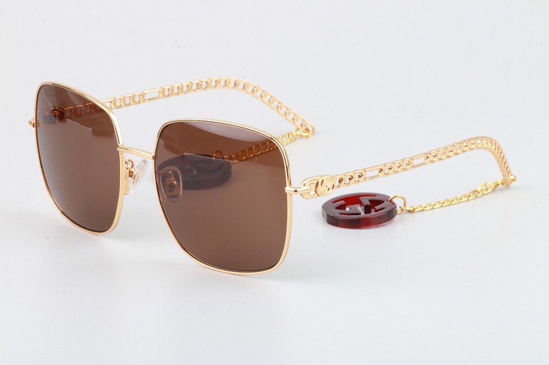 GG0724S Sunglasses Gold Brown