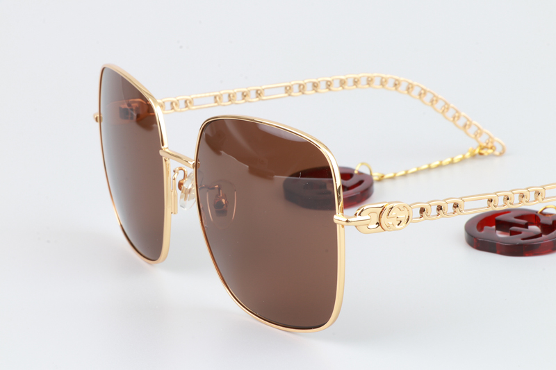 GG0724S Sunglasses Gold Brown