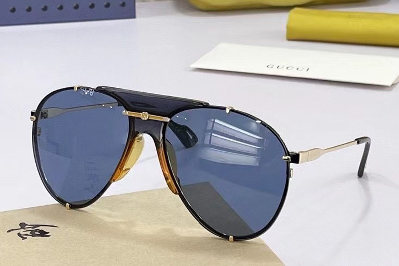 GG0740S Sunglasses In Blue Gold