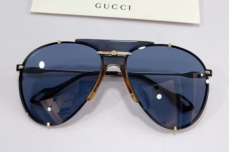GG0740S Sunglasses In Blue Gold