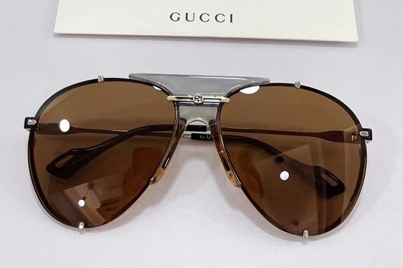 GG0740S Sunglasses In Grey Silver