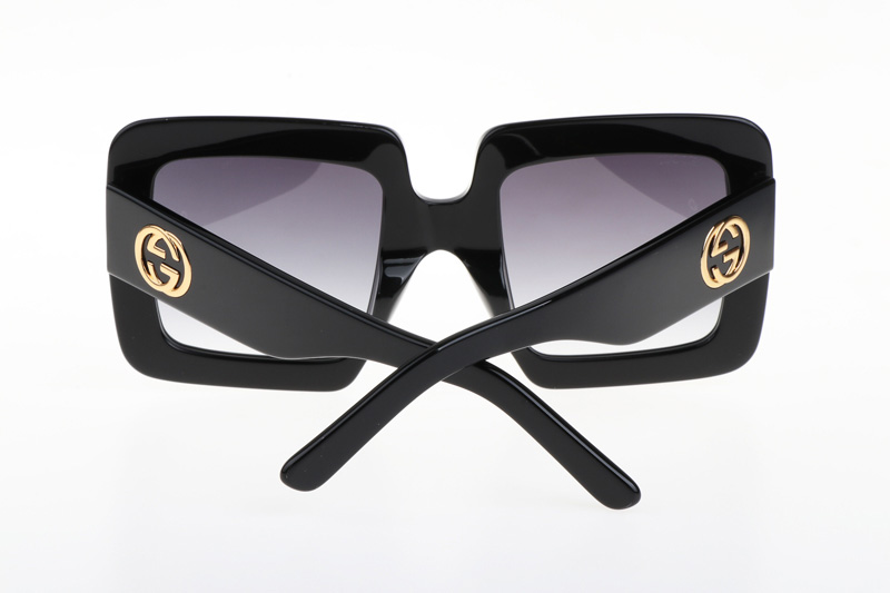 GG0783S Sunglasses In Black Gold Gradient Grey