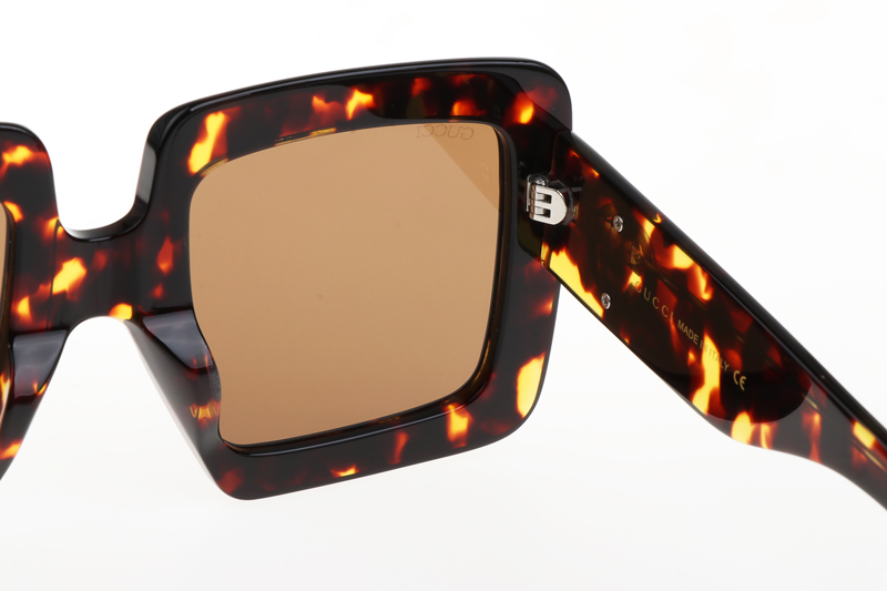 GG0783S Sunglasses In Tortoise Gold Brown Lens