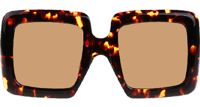 GG0783S Sunglasses In Tortoise Gold Brown Lens