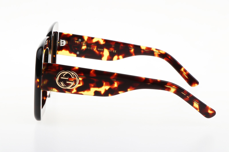 GG0783S Sunglasses In Tortoise Gold Brown Lens