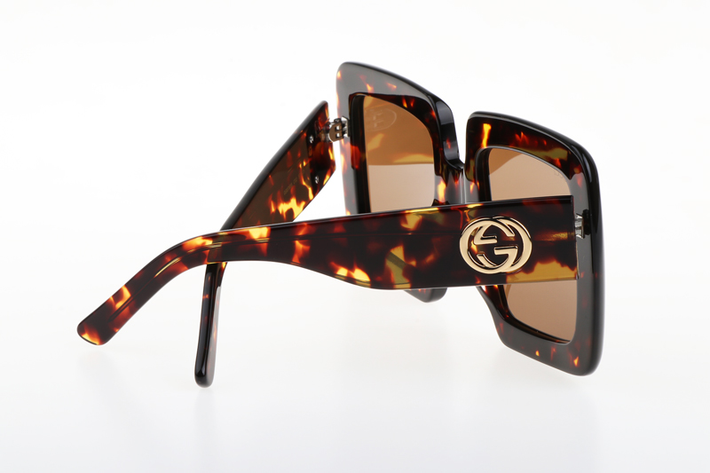 GG0783S Sunglasses In Tortoise Gold Brown Lens