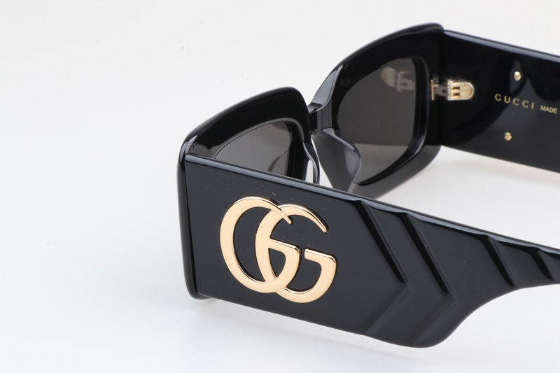 GG0811S Sunglasses Black Gray