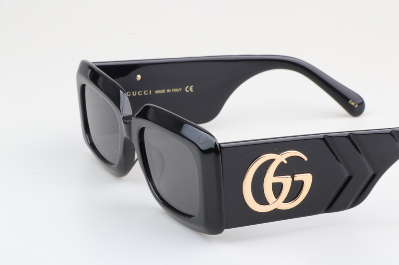 GG0811S Sunglasses Black Gray