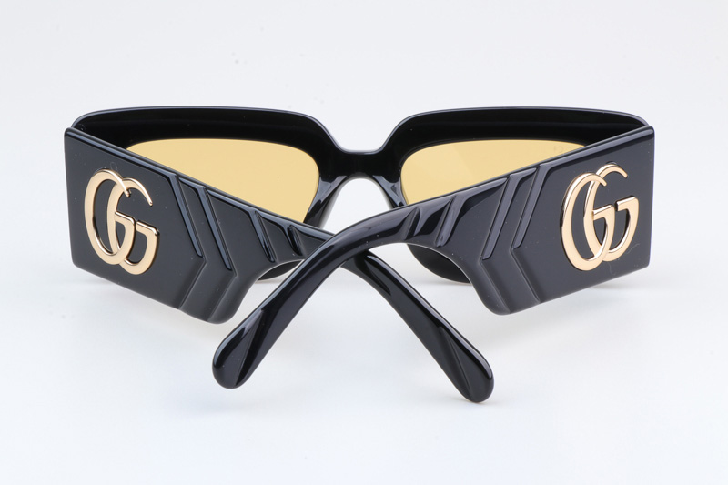 GG0811S Sunglasses Black Yellow