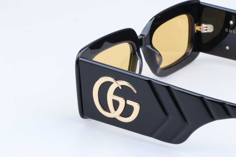 GG0811S Sunglasses Black Yellow