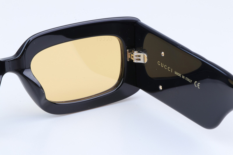 GG0811S Sunglasses Black Yellow