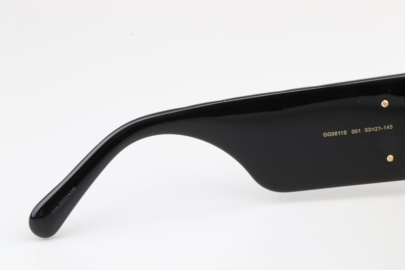 GG0811S Sunglasses Black Yellow