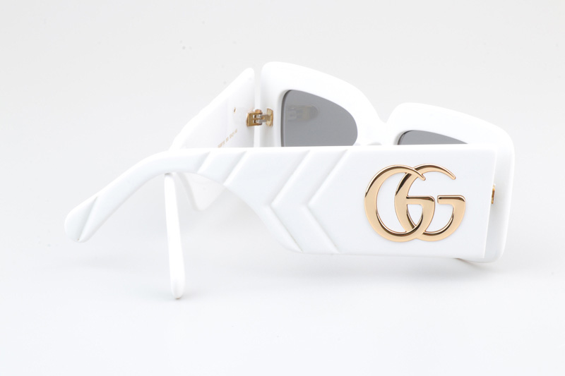 GG0811S Sunglasses White Silver