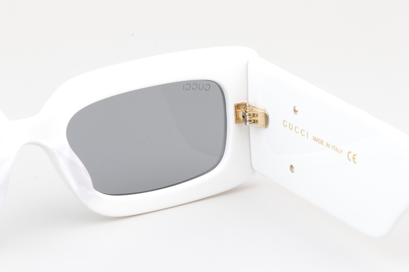 GG0811S Sunglasses White Silver