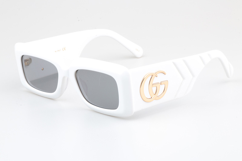 GG0811S Sunglasses White Silver