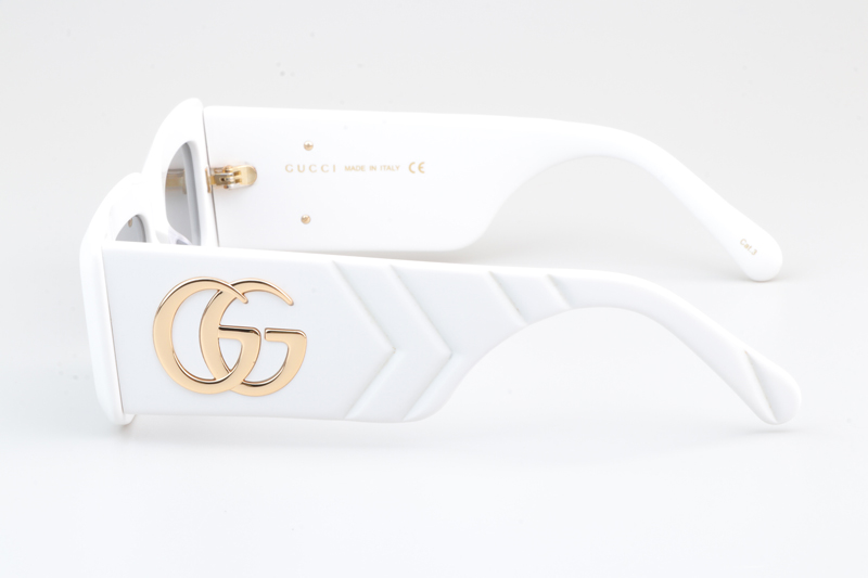 GG0811S Sunglasses White Silver