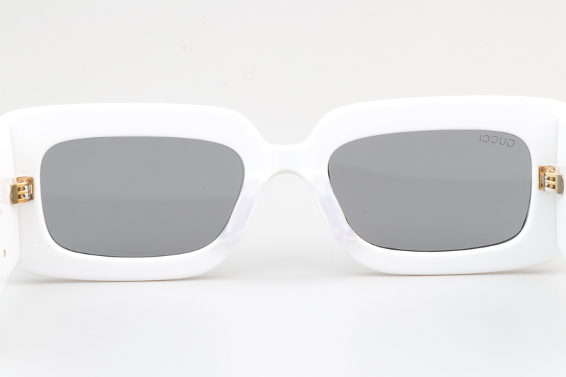 GG0811S Sunglasses White Silver