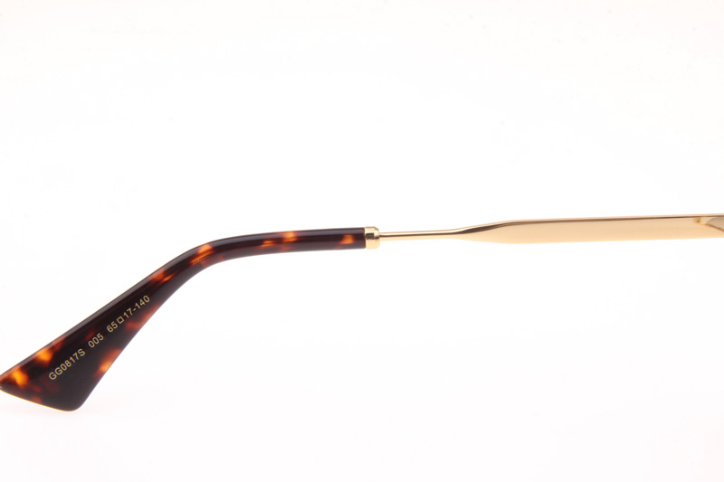 GG0817S Sunglasses In Gold Tortoise