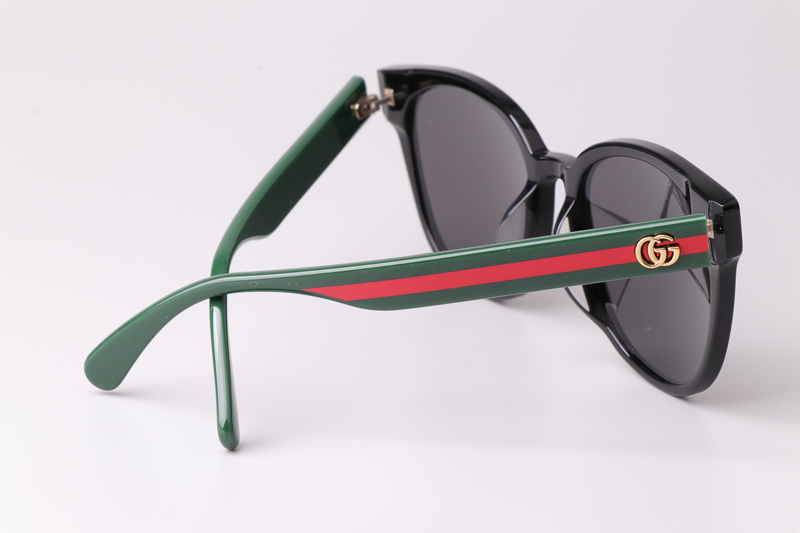 GG0855SK Sunglasses Black Green Gray