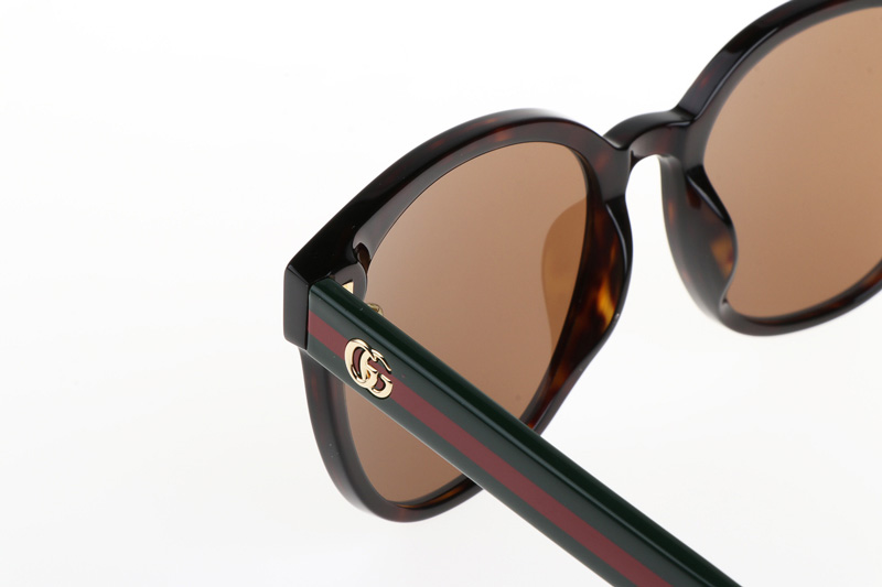 GG0855SK Sunglasses In Tortoise Green