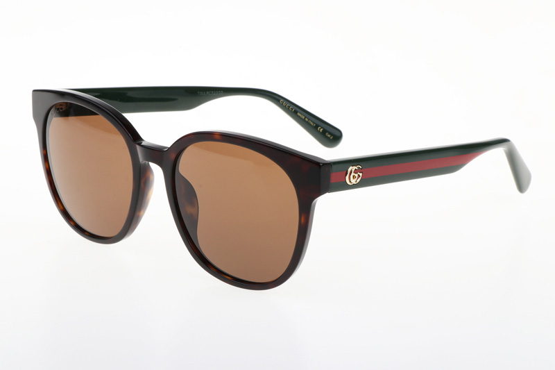 GG0855SK Sunglasses In Tortoise Green