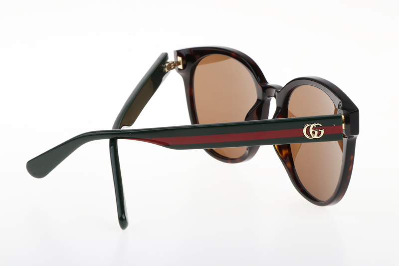 GG0855SK Sunglasses In Tortoise Green