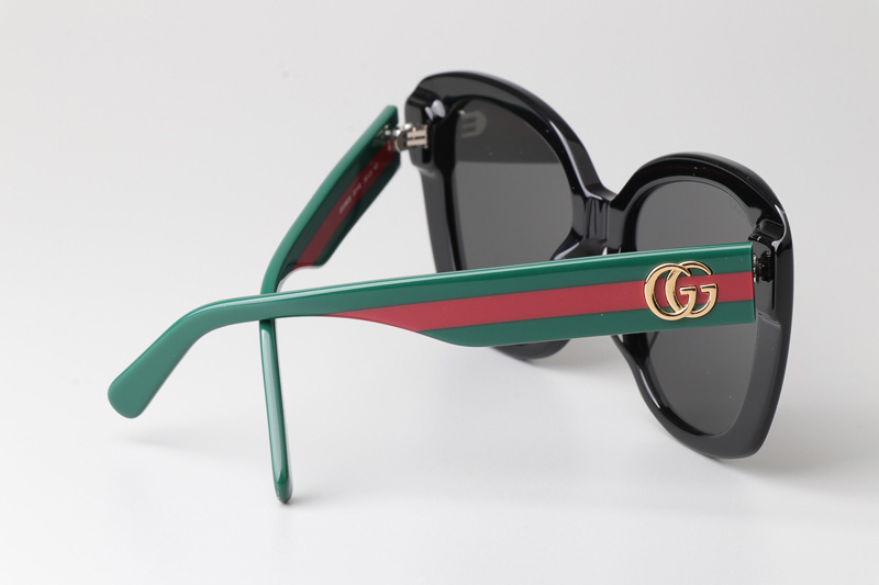 GG0860S Sunglasses Black Green Gray