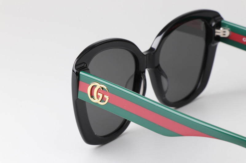 GG0860S Sunglasses Black Green Gray