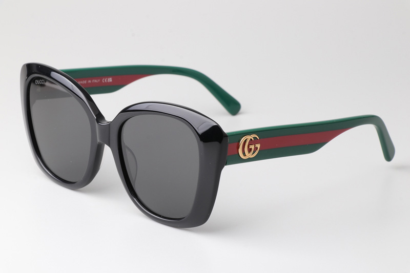 GG0860S Sunglasses Black Green Gray