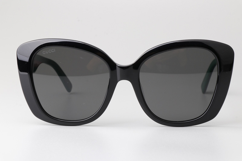 GG0860S Sunglasses Black Green Gray