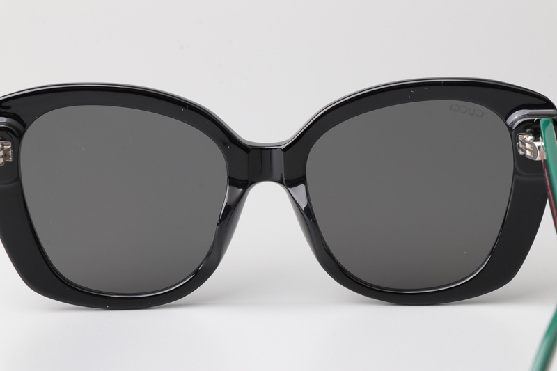 GG0860S Sunglasses Black Green Gray