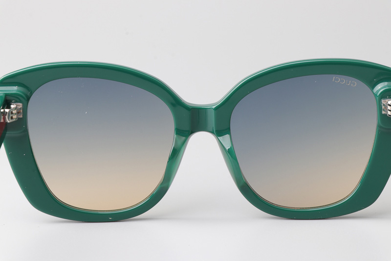 GG0860S Sunglasses Green Gradient Blue