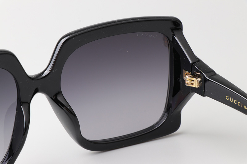 GG0876S Sunglasses Black Gradient Gray