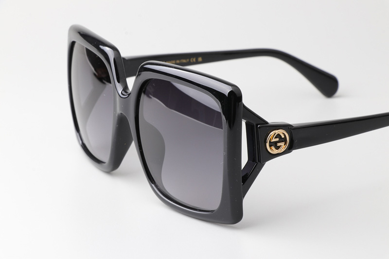 GG0876S Sunglasses Black Gradient Gray