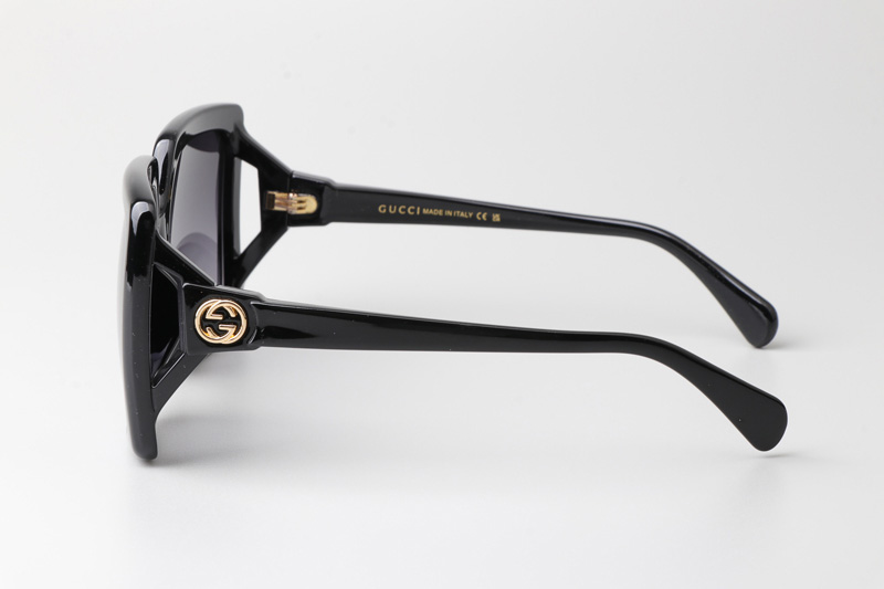 GG0876S Sunglasses Black Gradient Gray