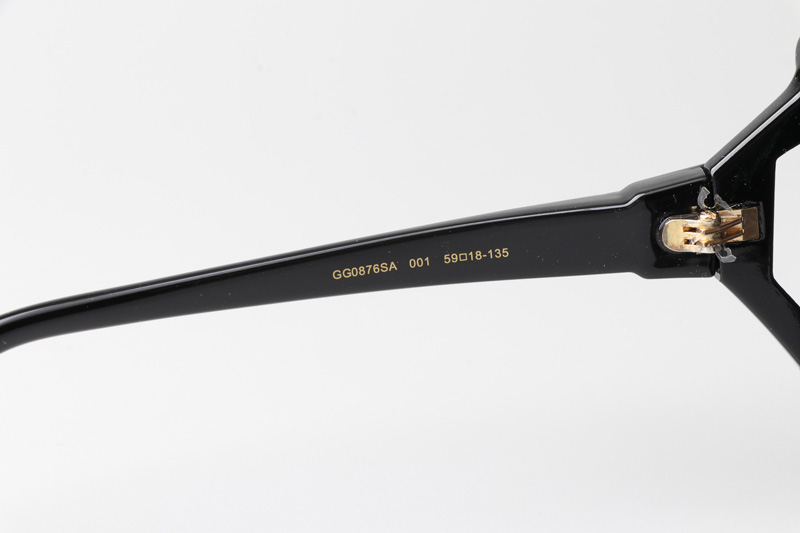 GG0876S Sunglasses Black Gradient Gray