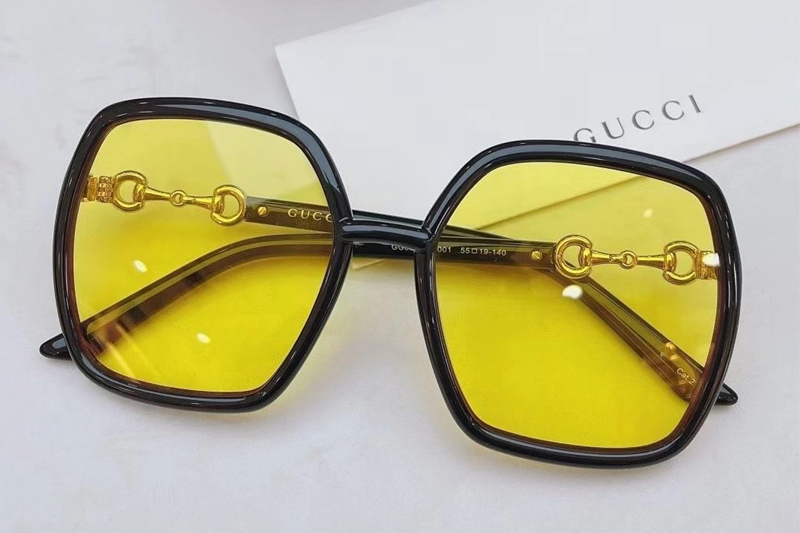 GG0890S Sunglasses In Black Yellow