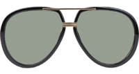GG0904S Sunglasses In Black Gold Green Lens