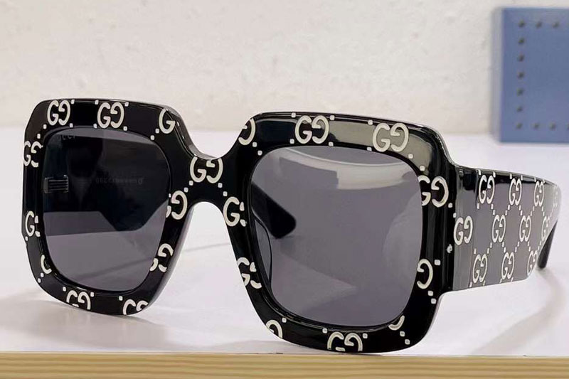 GG0981S Sunglasses Black Logo Grey