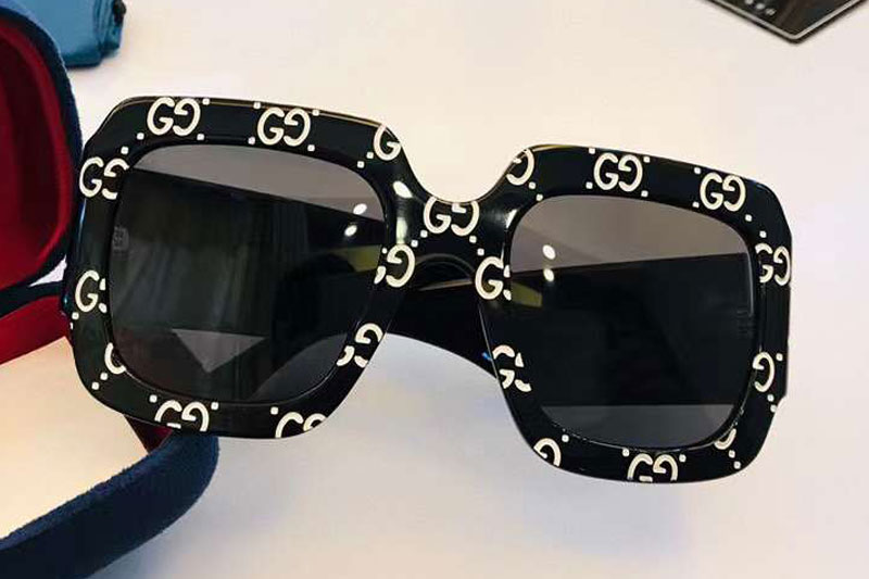 GG0981S Sunglasses Black Logo Grey