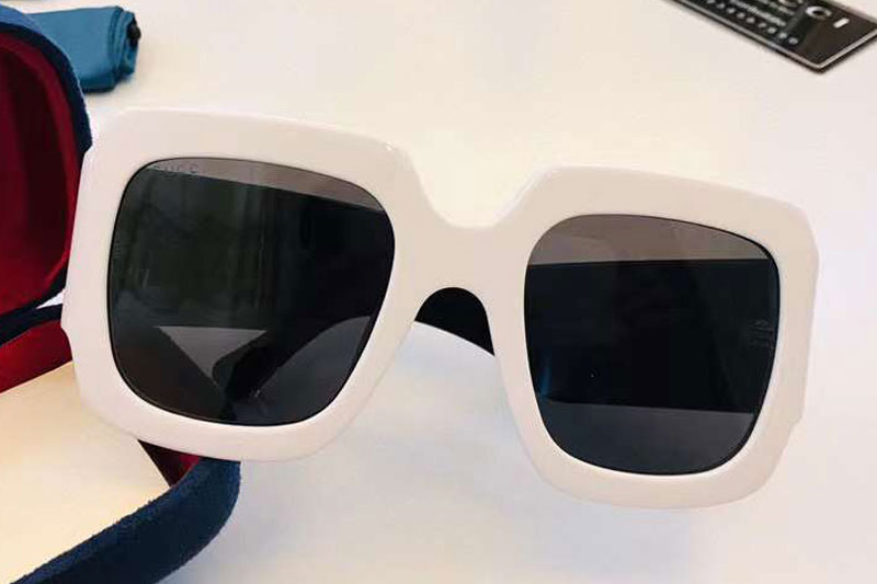 GG0981S Sunglasses White Black Grey