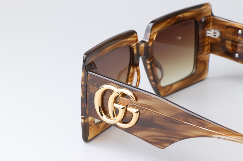 GG0997S Sunglasses Brown Gradient Brown