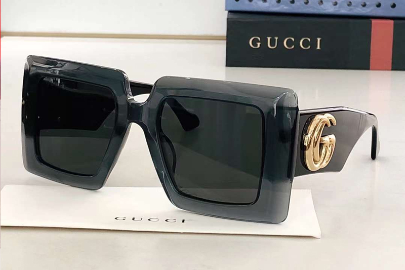 GG0997S Sunglasses Gray Black Gray